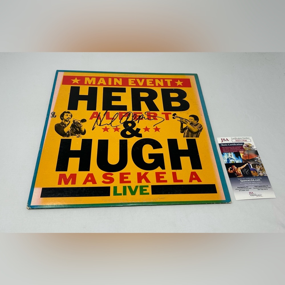 Herb Alpert signed Main Event Live Album JSA COA